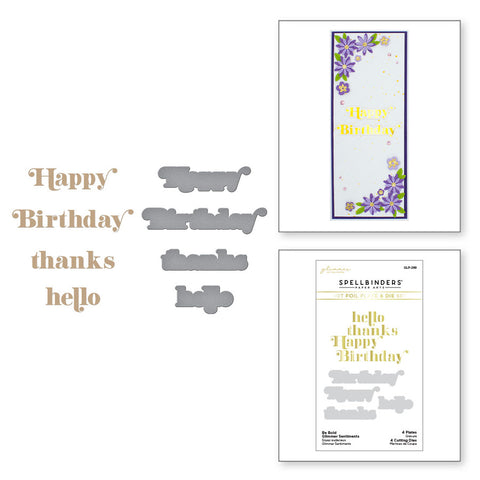 Be Bold Glimmer Sentiments Glimmer Hot Foil Plate & Die Set from Spring into Glimmer Collection