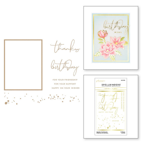 Splatter Sentiments Glimmer Hot Foil Plate from the Yana’s Blooms Collection by Yana Smakula