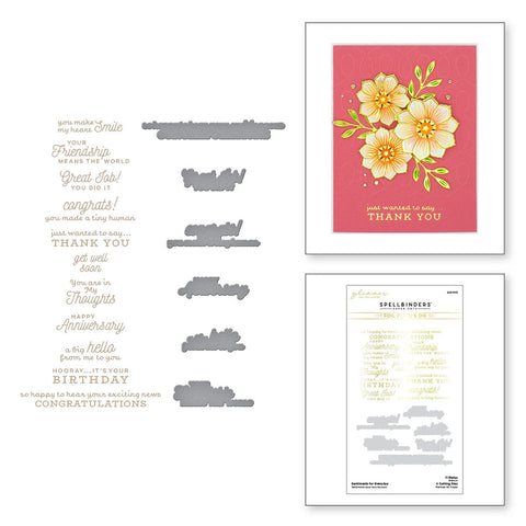 Sentiments for Everyday Glimmer Hot Foil Plate & Die Set from Spring into Glimmer Collection