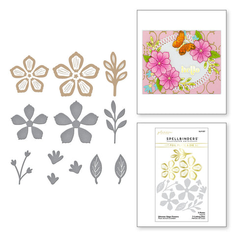 Glimmer Edge Flowers Glimmer Hot Foil Plate & Die Set from Spring into Glimmer Collection