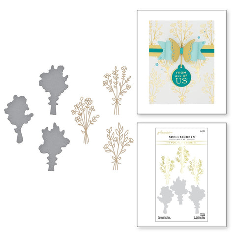 Flowers for You Glimmer Hot Foil Plate & Die Set from the Inspired Basics Collection