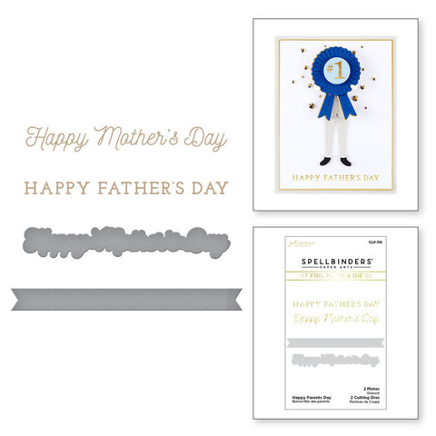 Happy Parents Day Glimmer Hot Foil Plate &amp; Die Set de la collection Happy Dance