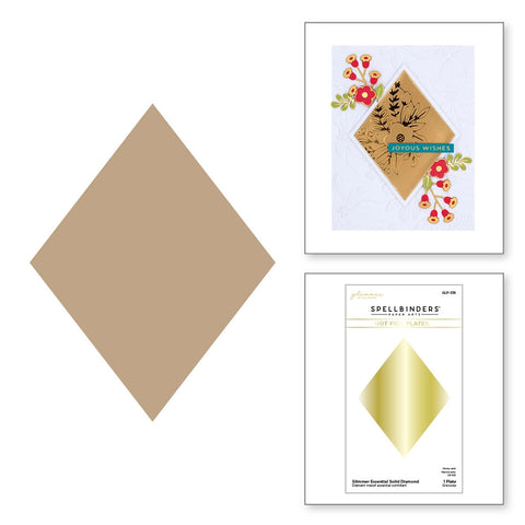 Glimmer Essential Solid Diamond Hot Foil Plate from the Glimmer Greetings Collection