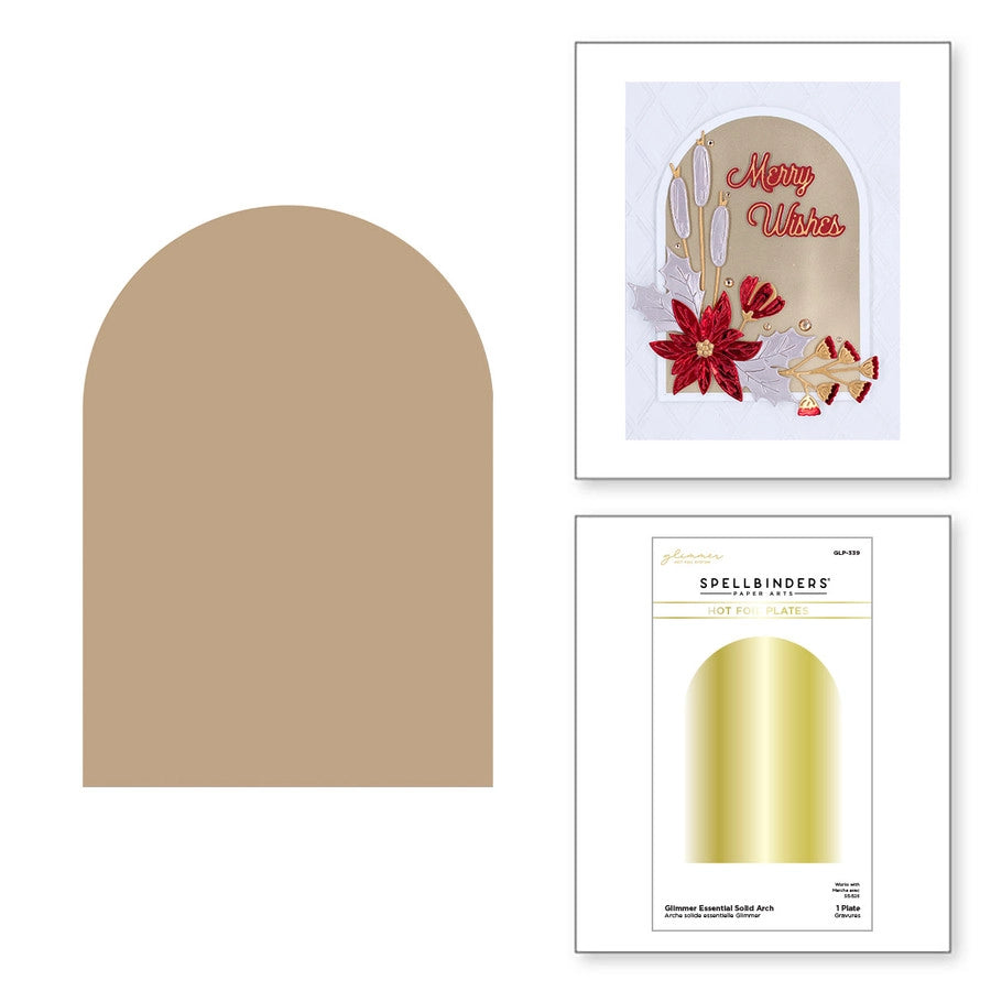 Glimmer Essential Solid Arch Hot Foil Plate from the Glimmer Greetings Collection