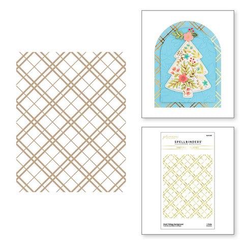 Plaid Tidings Background Glimmer Hot Foil Plate from the Glimmer Greetings Collection