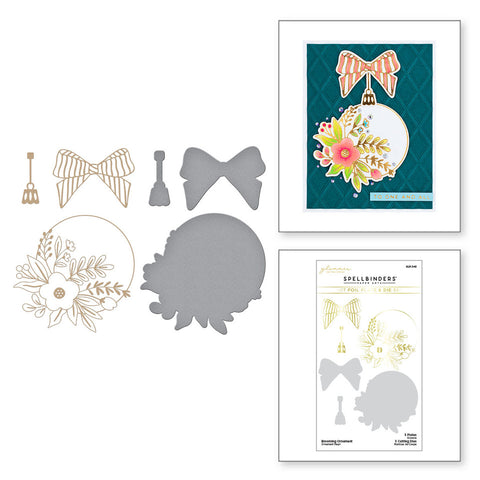 Blooming Ornament Glimmer Hot Foil Plate & Die Set from the Glimmer Greetings Collection