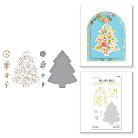 Blooming Tree Glimmer Hot Foil Plate &amp; Die Set de la collection Glimmer Greetings