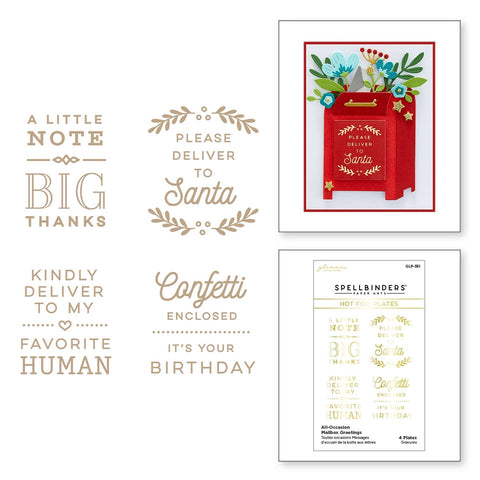 All-Occasion Mailbox Greetings Glimmer Hot Foil Plate from the Parcel & Post  Collection
