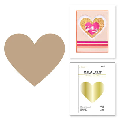 Glimmer Essential Solid Heart Glimmer Hot Foil Plate from the Floral Reflection Collection