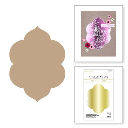 Glimmer Essential Solid Floral Reflection Glimmer Hot Foil Plate from the Floral Reflection Collection