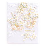 Under the Sea Glimmer Hot Foil Plate & Die Set from the Seahorse Kisses Collection by Dawn Woleslagle