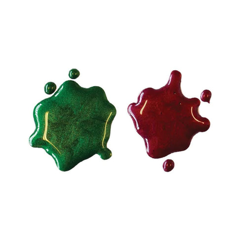 Green & Red Glimmer Metallic Inks