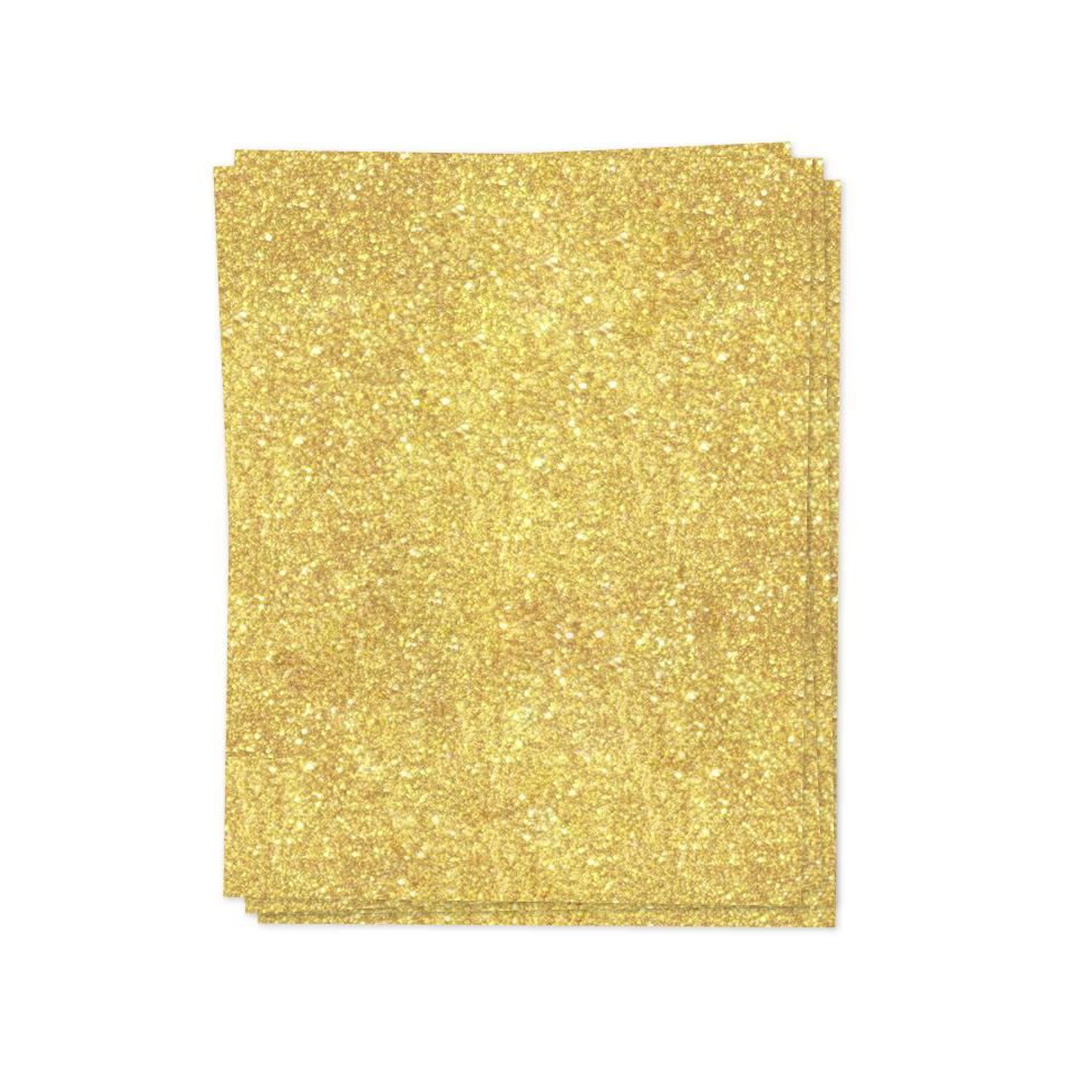 Papier pailleté doré 8,5 x 11 (6 par paquet)