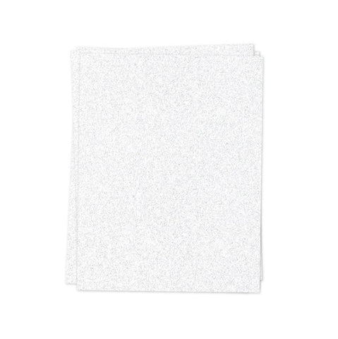 Papier pailleté blanc 8,5x11 (6 par paquet)