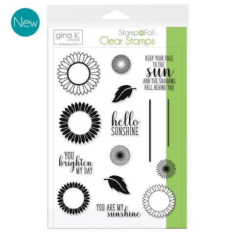 GKD Stamp & Foil Graphic Sunflowers Stamp Set