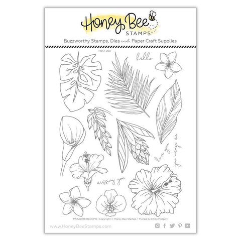 Paradise Blooms 6x8 Stamp Set