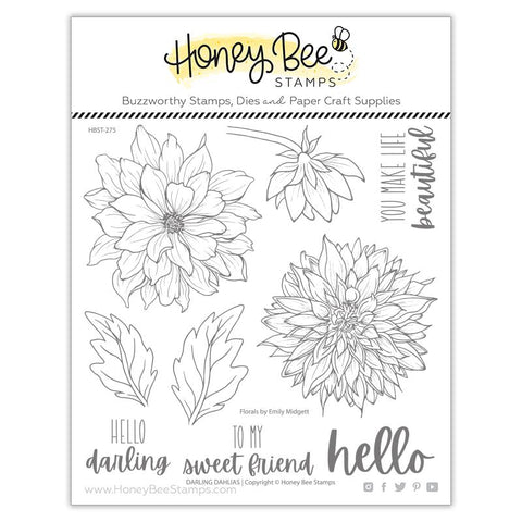 Dahlias chéris| Jeu de tampons 6x6 