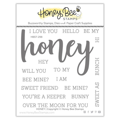 Honey Buzzword 4x4 Stamp Set