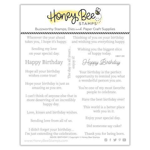 Inside: Birthday Sentiments | 6x6 Stamp Set