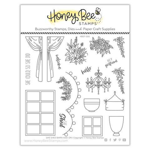 She Shed Barn Add-on | 6x6 Stamp Set