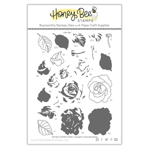 Antique Layering Roses 6x8 Stamp Set