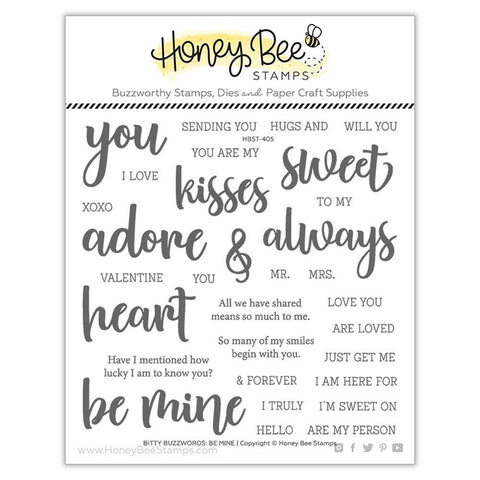 Bitty Buzzwords: Be Mine 6x6 Stamp Set - RETIRING