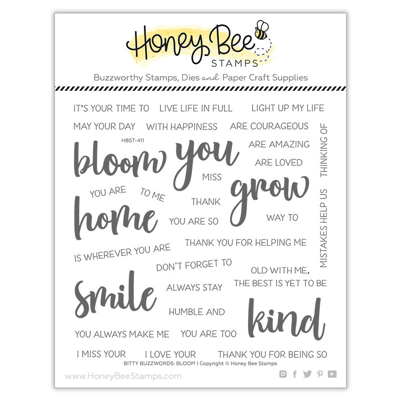 Bitty Buzzwords: Bloom | 6x6 Stamp Set