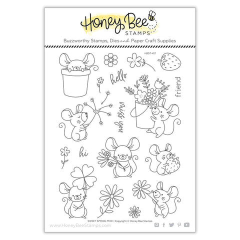 Sweet Spring Mice | 6x8 Stamp Set