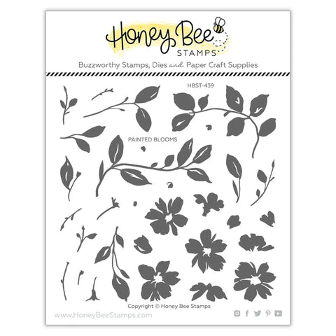 Fleurs peintes | Jeu de tampons 6x6