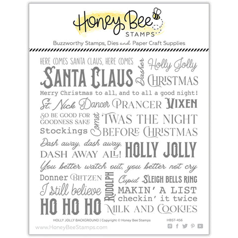 Holly jolly Background Stamp Set