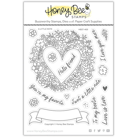 A Little Note - 5x6 Stamp Set - RETIRING