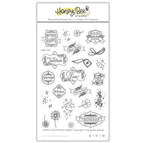 Love & Luck Potion Labels  - 4x6 Stamp Set - RETIRING