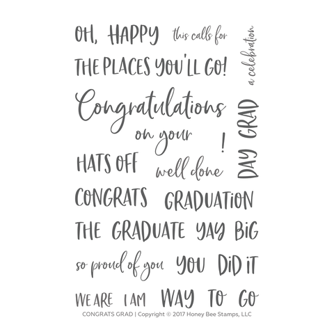 Congrats Grad 4x6 Stamp Set 