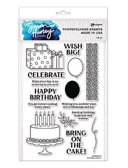 Ensemble de tampons transparents Birthday Basics