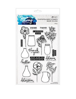 Sketched Florals- Simon Hurley Stamps