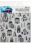 Christmas Village Background Stamp
