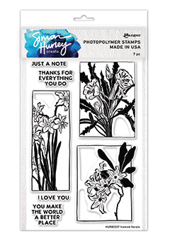 Framed Floral Clear Stamp Set