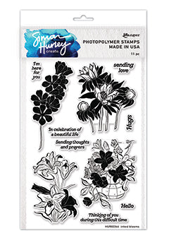 Inked Blooms Clear Stamp Set