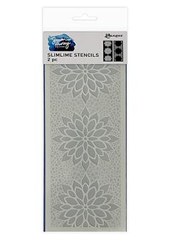 Mosaic Florals  Slimline Stencil