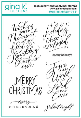 Handlettered Holidays Stamp Set