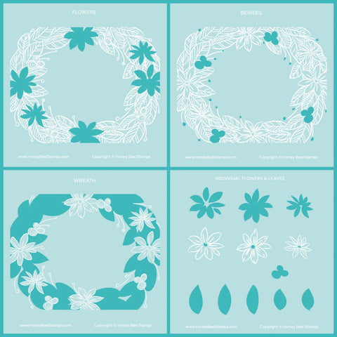 Holiday Wreath Stencils - RETIRING