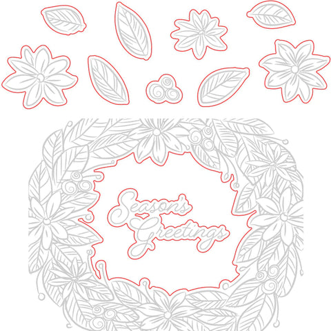 Holiday Wreath Honey Cuts - RETIRING
