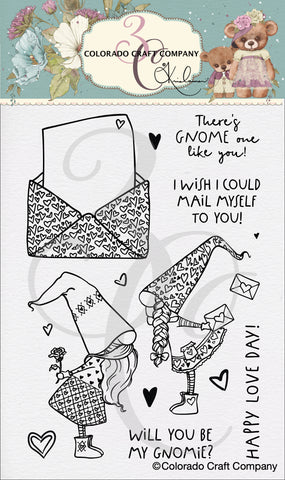 Kris Lauren - Love Day Gnomes 4 x 6 tampons transparents