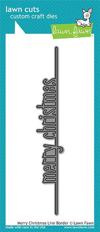 Merry Christmas Line Border Die