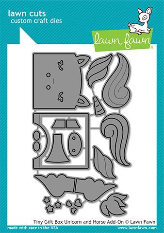 Matrices de découpe complémentaires Tiny Gift Box Licorne et cheval
