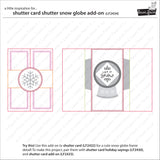 shutter card snow globe add-on