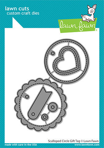 scalloped circle gift tag