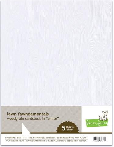 White Woodgrain Cardstock