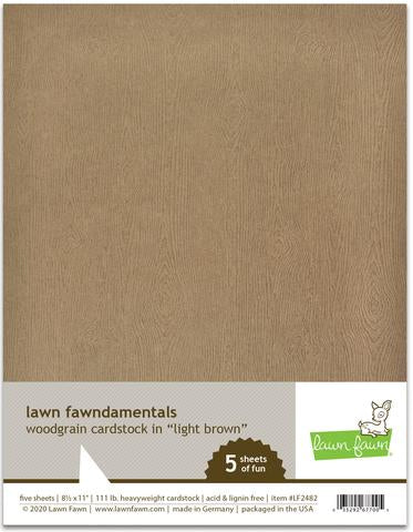 Papier cartonné grain de bois marron clair