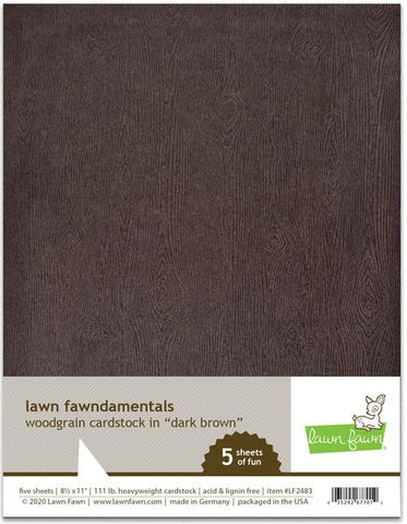 Dark Brown Woodgrain Cardstock
